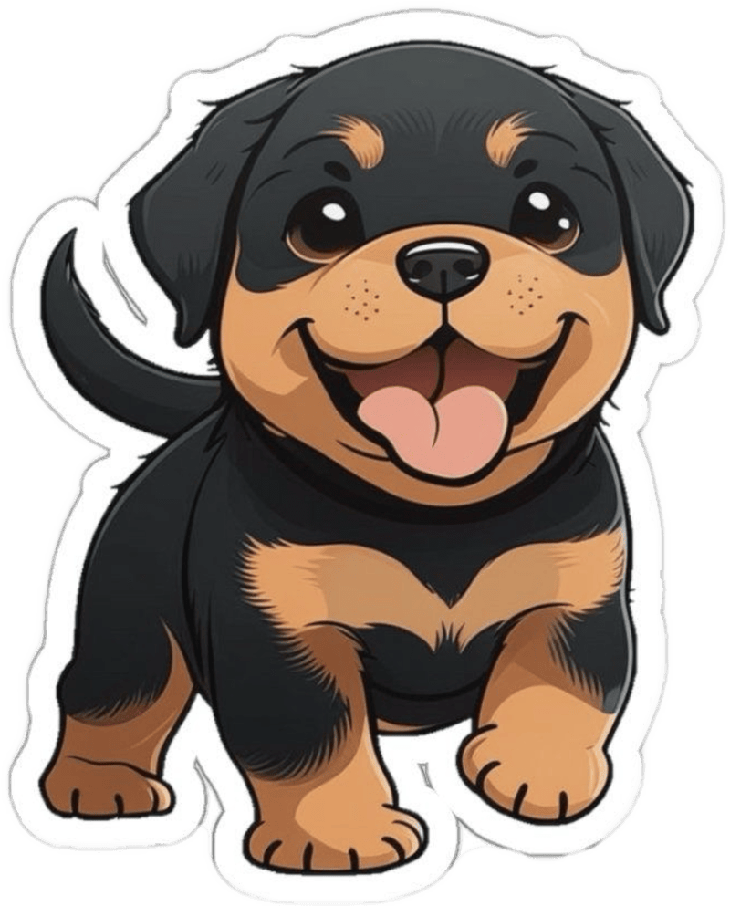 Sticker chó xuất hiện với ánh mắt lanh lợi