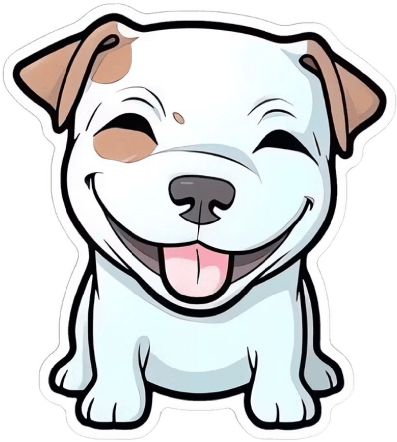 Sticker chó xuất hiện với ánh mắt tinh nghịch
