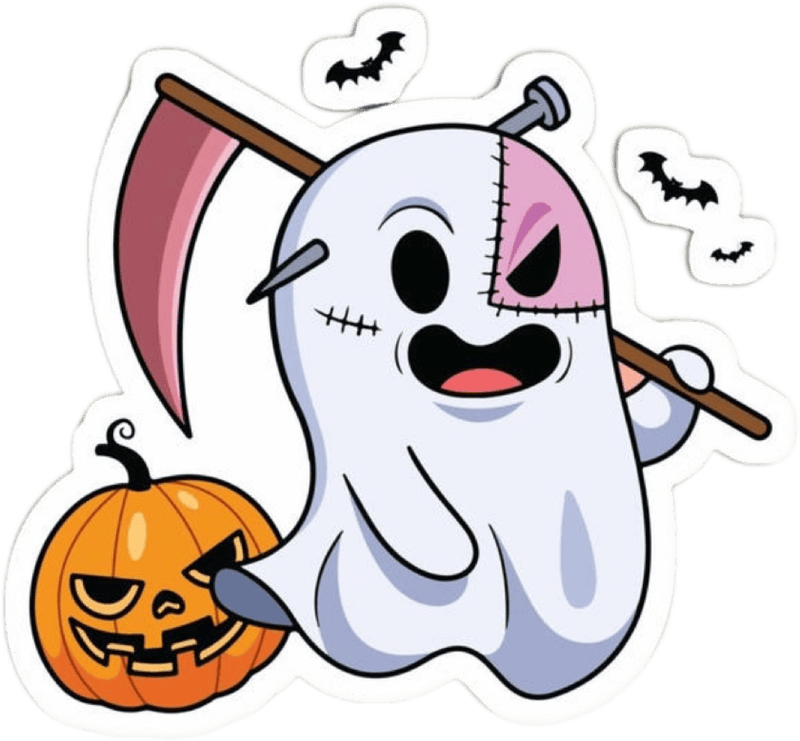 Sự kết hợp giữa hài hước và bí ẩn trong sticker halloween