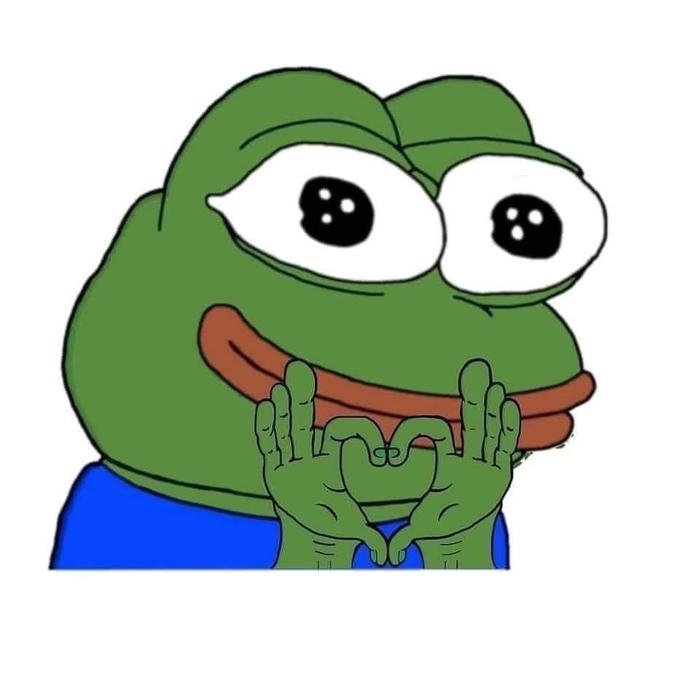 ảnh meme ếch xanh mắt tròn đáng yêu