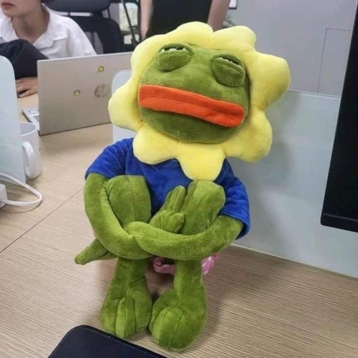 ảnh meme ếch xanh ngồi mặc buồn