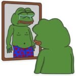 meme ếch xanh mặc quần màu sắc